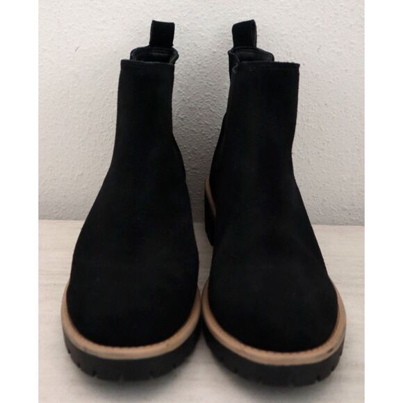 Blondo Women's Sz 9M Black Matilda Waterproof Suede Lug Sole Chelsea Boots - Picture 2 of 10